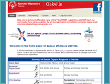 Tablet Screenshot of oakvillespecialolympics.org